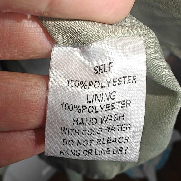 Shop Neighbor size S green wrap mini dress layers flair smocked sleeves waist - Picture 8 of 8